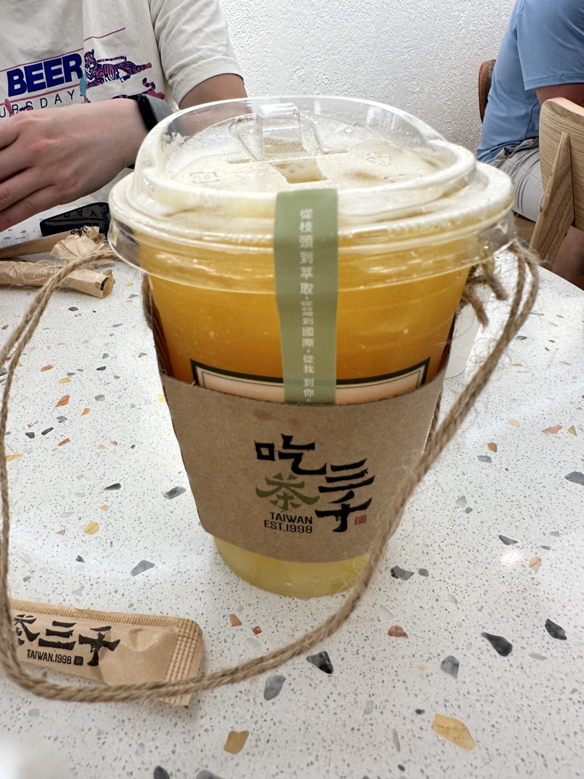 cold mango fruit tea